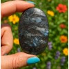 1pcs Arfvedsonite Palmstone Worry Stone Healing Crystal Meditation Reiki Gifts