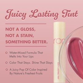 rom&nd JUICY LASTING TINT #28 Bare Fig - MLBB Mauve Pink Lip Stain for Cool Undertones | Hydrating, Non-Sticky K-Beauty Gloss | Plumping, Long-Lasting