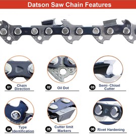 3PC 10 inch Chainsaw Chain for SKIL PS4561C-10 PWR 40V 10'' Pole Saw - SCN1000