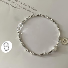 Qegtnk 8Pack Double Opening Lobster Clasp Necklace Clasps Replacement Stainless Steel S Lock Bracelet Connector Round Buckle Shortener Bracelet Clasps Lock Extender for Jewelry Making Necklaces Chain