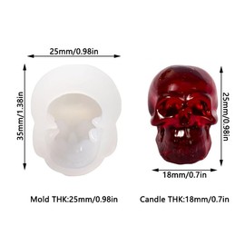 Tone Fun 5Pcs Mini Skull Silicone Molds for DIY Epoxy Resin Casting Arts Crafts Pendant Keychain Bracelet Earrings Jewelry Candle String Lights Decor