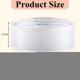Weewooday 2 Pack White Lampshade for Ceiling 2 Tier Light Shade Ceiling 30cm Modern Stylish Lampshade for Lights Gauze Fabric Table Floor Lamps Light Shade for Living Rooms, Kitchen, Bedroom, Hallways