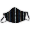Wiederverwendbare Maske, schwarz, gestreift, originelle Farben, lustig, elegant, für Männer
