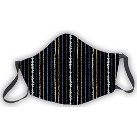 Wiederverwendbare Maske, schwarz, gestreift, originelle Farben, lustig, elegant, für Männer und Frauen.