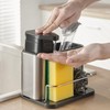 LIBODOUR Soap Dispenser for Kitchen & Bathroom Sink,3-in-1 Sponge Holder