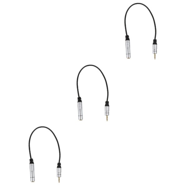 Gatuida 3pcs TRS Cable Adapter Female to Male Audio Converter