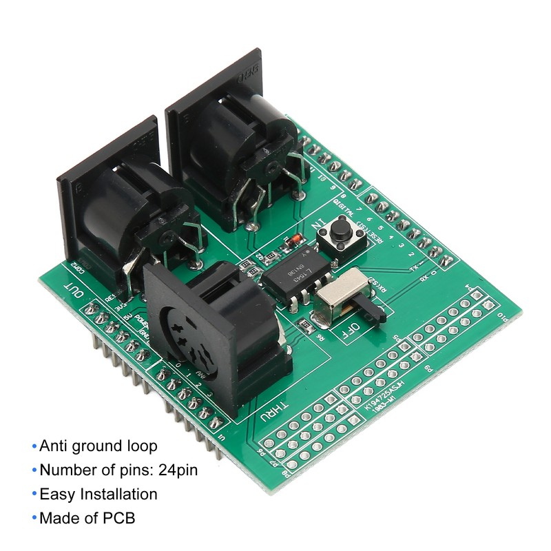 MIDI Adapter Board Serial to MIDI Module 24Pin RUN PGM