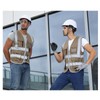 High visibility reflective safety vest multi pockets Hi-vis vest workwear