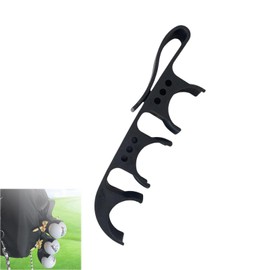 Wbgraceful 2 in 1 Golf Ball Tee Holder & Golf Tees Black Golf Ball Holder for Bag – Quick Release Golf Bag Accessories