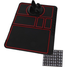 STAHAD Alfombrilla Antideslizante Para Salpicadero De Coche Con Soporte Giratorio 360° Para TeléFono MóVil Tapete Organizador Multifuncional Reutilizable Para Almacenamiento Y Seguridad En El AutomóVi