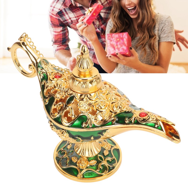 Magic Genie Lamp Exquisite Colorfast Eye Catching Alloy Embossed Pattern