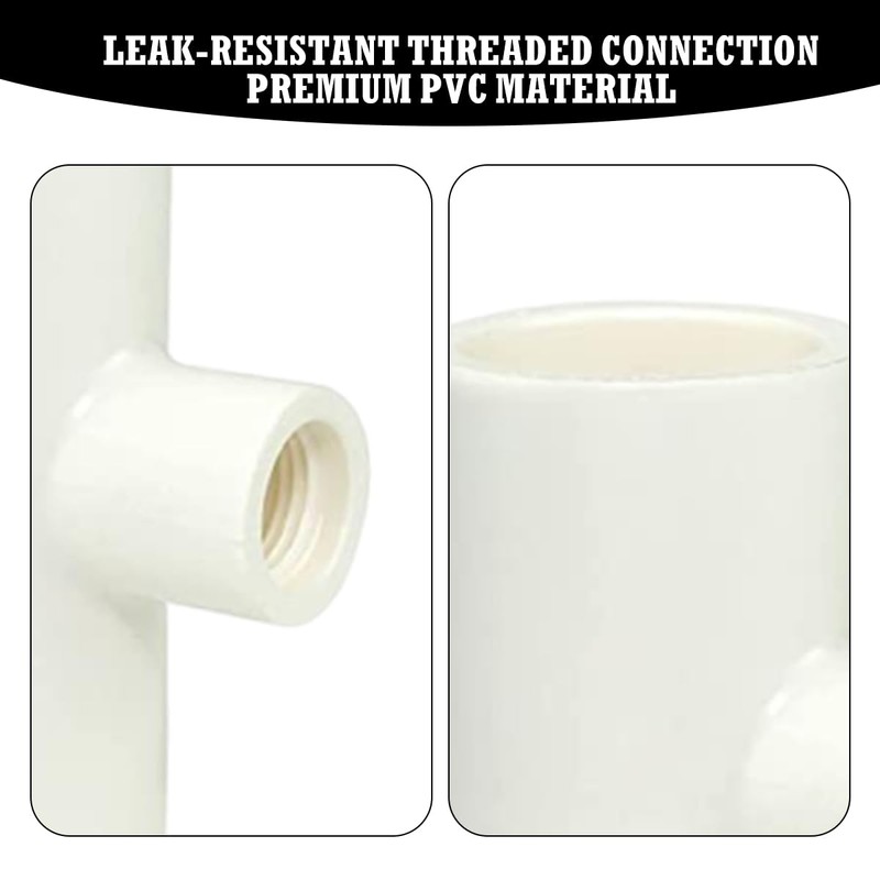 Vankcp 50 Pack Chicken Waterer PVC Tee Fittings, PVC Tee