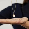 CTEEGN 14K Gold Plated Dainty Cross Necklace for Women White