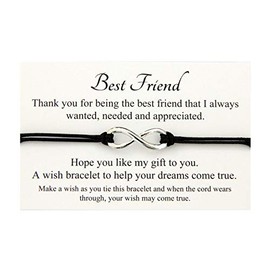 Lucor Best Friends Gifts | Friendship Gifts | Infinity Wish Bracelet | Graduation Gifts | Christmas Birthday Gifts | Gifts for Friends(Blue)