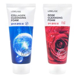 Espuma Jabon Coreana_ Colageno  Rosa_ Elimina Impureza_4pz Todo Tipo De Piel Danoche                                                                  
