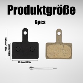 6 Bicycle Brake Pads for Disc Brakes B01S B03S B05S, Bicycle Brakes Brake Pads for MT200 MT400 MT500 M315 M355 Mountain Bikes and Everyday Bikes