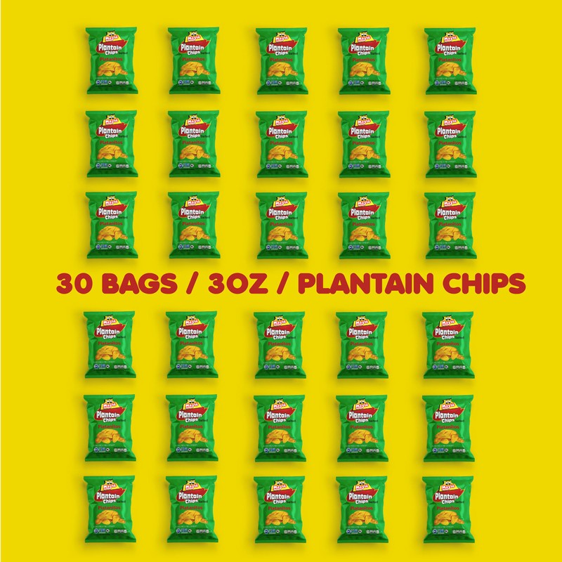 Mayté Lightly Salted Plantain Chips – 30 Individual Packs (3oz