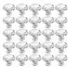 Cauldham 25 Pack Premium Glass Crystal Kitchen Cabinet Knobs Pulls