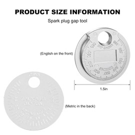 BWBWND Spark Plug Measuring Tool, Accurate Engine Sparkplug Gapping Tool Scaled from 0.020 to 0.100 Inch, Zinc Alloy Auto Wire Spark Plug Space Tool Gapper Gauge for Quick Reading