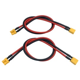 2pcs Amass XT30 U-F/M Male to Female Plug Extension Cable Lead Silicone Wire 16AWG Lithium Battery Plug Connector