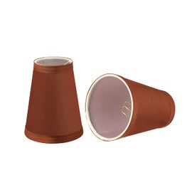 Aspen Creative 32659-2 Small Hardback Empire Shape Chandelier Clip-On Lamp Shade Set (2 Pack), Transitional Design in Redwood, 4" Bottom Width (2 1/2" x 4" x 5")