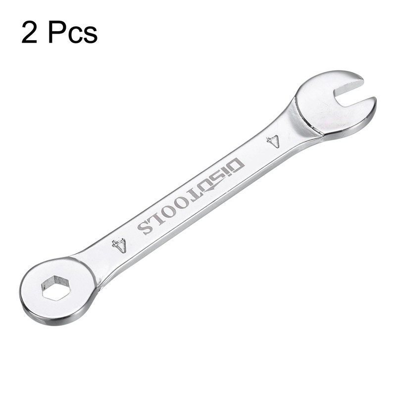 sourcing map 2Pcs Thin Combination Wrench Metrics 4mm 6-Point Ended
