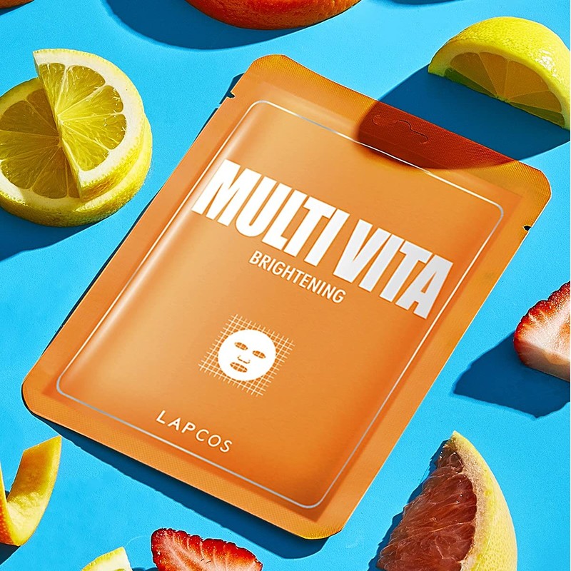 LAPCOS Derma Mask- Multi Vitamina/Iluminador paquete de 5