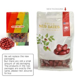 DABC OAK LAND Dried Dates, High Nutrition, High Vitamins, Red Dates, Snack Food, Dried Fruits, Sweet Red Jujube Packaged In USA.特级红枣 (1 Pound)