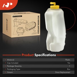 A-Premium Engine Coolant Overflow Recovery Reservoir Tank [with Cap] Compatible with Acura TL 1995 1996 1997 1998 1998 2.5L