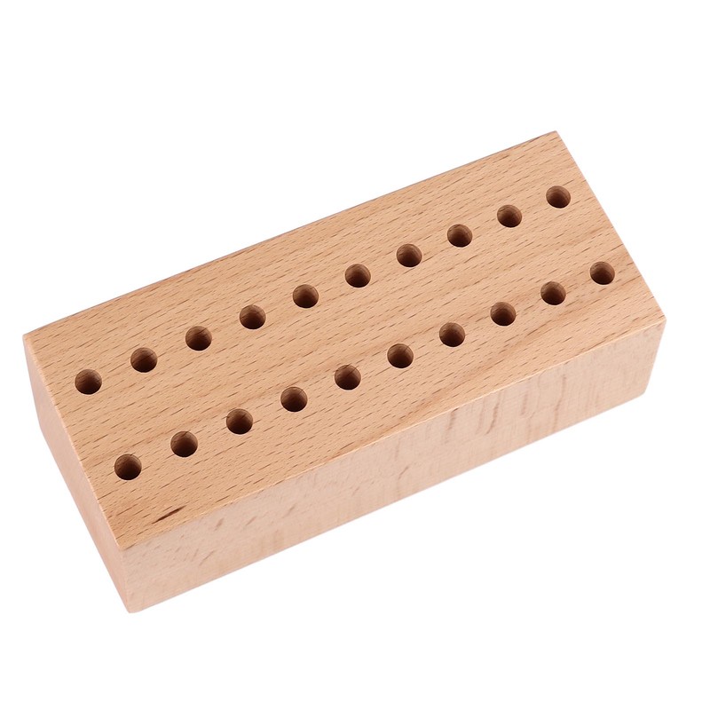 screwdriver Pliers Organizer 20 Holes Beech Wood Display Stand Base