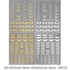 French Line Nail Art Stickers Decals, 4Pcs Gold Silver French