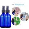 LUFEVRM 2oz Blue Glass Spray Bottles,Empty Small Perfume Travel Refillable