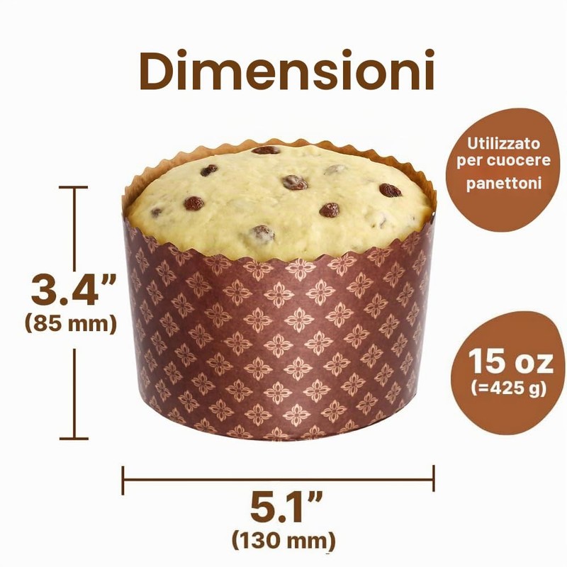 Paska Mold Kulich - Stampi per panettone in carta (12