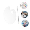 DOITOOL 1Set Acrylic Makeup Mixing Palette with Spatula Foundation Blending
