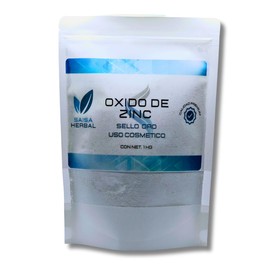 xido de Zinc Cosmtico 1 kg  Alta Pureza  Sello de Oro  Saisa Herbal  Ideal para Cremas, Protectores Solares y Preparaciones Caseras                   