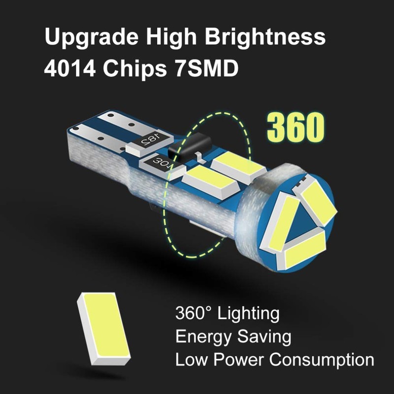 10X T5 LED Bulbs Wedge 74 70 37 17 2721