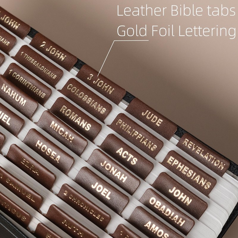 UPAFEXXI-Leather Bible Tabs, Bible Tabs for women and men(Gold Foil