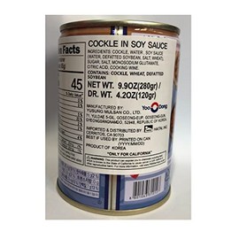 YooDong Korean Canned Bai Top Shell/ Cockle 유동 골뱅이/왕꼬막 9.87oz, 1 Can (왕꼬막 Cockle)