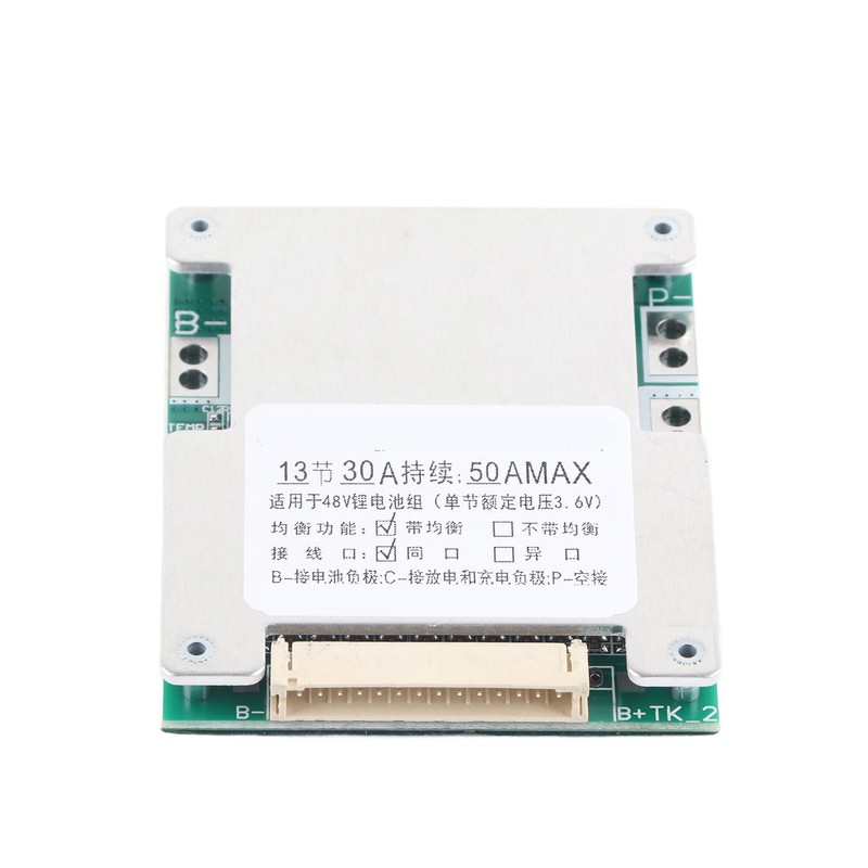 13S 30A Lithium Battery Charging Protection Board BMS PCB with