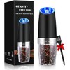 Sweet Alice Gravity Electric Pepper/Salt Grinder: Adjustable Coarseness, Battery-Powered with LED Light, One-Hand Automatic Operation, Stainless Steel