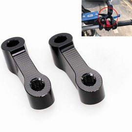 ELIFEPARTS 10mm Mirror Riser Extender Adapter Compatible with Yamaha FZ09 FZ07 FZ6 FZ1N (Only Compatible with Yamaha Models)