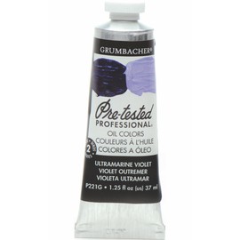 Grumbacher Pre-Tested Oil Paint, 37ml/1.25 Ounce, Ultramarine Violet (P221G)