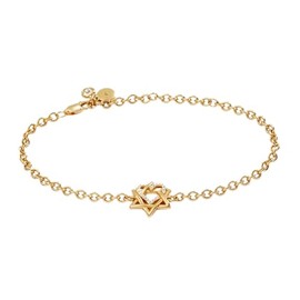 Alex and Ani Star of David Heart Bracelet, 14kt Gold Plated
