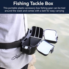 Fishing Tackle Box, Fishing Tackle Organizer Box Fishing Waist Bag Portable Multi-Functional Fishing Box Hook Fishing Accessory Organizer Fishing Belt Bag for Lures Baits Hook