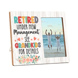 Retirement Gifts For Women, Retired Under New Management See Grandkids Picture Frame, Happy Retirement Gifts For Grandma From Grandkids, Funny Retirement Gifts For Birthday Christmas Mothers Day -22