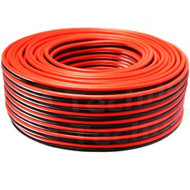 M&G Techno 50m Speaker Cable (Single-Wire) 2x0,75mm² CCA (Copper-clad aluminum) black-red, with length marking