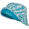Playshoes Unisex Children's Reversible Sun Hat, Petrol flowers, 55