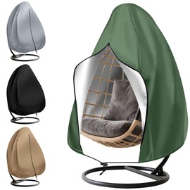 wiipara Hanging Chair Cover, Hanging Chair Protective Cover for Hanging Basket, 210D Oxford Tear-Resistant Chair Protection, 3000 mm, Waterproof, UV-Resistant, Patio Egg Chair Cover with Bag (115 x