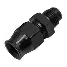 UOIENRT Aluminum 6AN Male Flare to 3/8" Hardline Compression Fitting Adapter, Heavy Duty Hardline Tube Fuel Line Fitting Connectors, Black Fuel Line Fitting Adapter for Fuel Delivery Fuel System