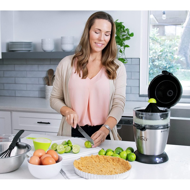 Vinci Hands Free Electric Citrus Juicer, 1-Button Juicer Machine, Orange